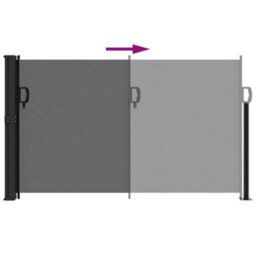 Walplus Retractable Side Awning Garden Sun Shade Canopy Gazebo For Back Door, Porch, Patio Black 120X600 Cm - thumbnail 5