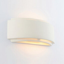 Luminosa Lighting Luminosa Gianna Wall Unglazed Ceramic & Gloss White Paint 1 Light Dimmable Ip20 - E14 - thumbnail 2