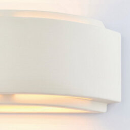 Luminosa Lighting Luminosa Gianna Wall Unglazed Ceramic & Gloss White Paint 1 Light Dimmable Ip20 - E14 - thumbnail 4