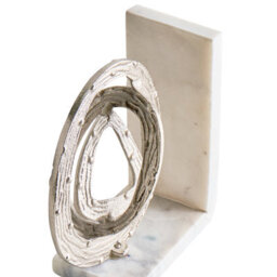 Beliani Set Of Bookends Rabina Marble Silver - thumbnail 6