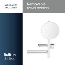 Ideal Standard Alu+ Matt Silver Effect Round Wall-Mounted Bathroom Mirror (H)71.7Cm (W)58Cm - thumbnail 5