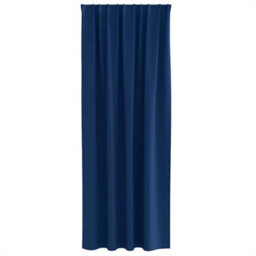 Berkfield Curtains With Curtains 2 Pcs Dark Blue 225 X 140 Cm Polyester - thumbnail 3