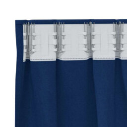 Berkfield Curtains With Curtains 2 Pcs Dark Blue 225 X 140 Cm Polyester - thumbnail 4