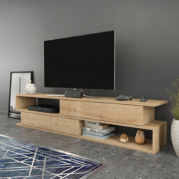 Decorotika Cortez Tv Stand Tv Unit For Tv's Up To 72 Inch Oak