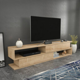 Decorotika Cortez Tv Stand Tv Unit For Tv's Up To 72 Inch Oak - thumbnail 2
