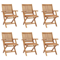 Berkfield 7 Piece Garden Dining Set Solid Teak Wood - thumbnail 4