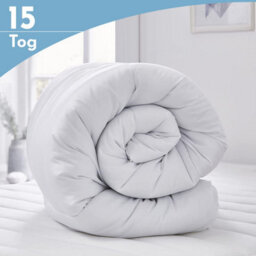 Oxford Homeware 15 Tog Single Duvet 135X200 Cm Hollowfibre Winter Quilt Breathable Hypoallergenic Cover - thumbnail 2