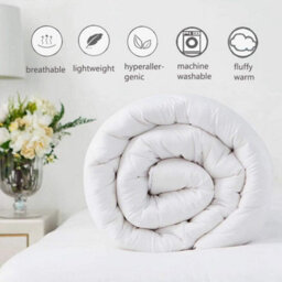 Oxford Homeware 15 Tog Single Duvet 135X200 Cm Hollowfibre Winter Quilt Breathable Hypoallergenic Cover - thumbnail 3