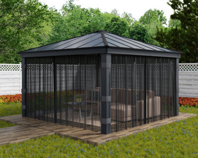 Canopia by Palram Canopia Netting Set For Dallas 4.3X4.3 Garden Gazebo -4Pc - image 1