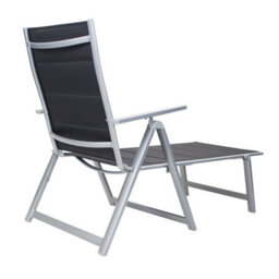 Gardenco Deluxe Padded Folding Sunlounger, Textoline Outdoor Reclining Weather Resistant Garden Furniture Sun Lounger Bed - thumbnail 5