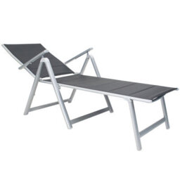 Gardenco Deluxe Padded Folding Sunlounger, Textoline Outdoor Reclining Weather Resistant Garden Furniture Sun Lounger Bed - thumbnail 4