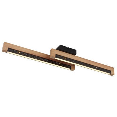 Luminosa Lighting Luminosa Starla Integrated Led Semi Flush Ceiling Light Matt Black 2X Led 3000K - image 1