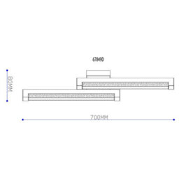Luminosa Lighting Luminosa Starla Integrated Led Semi Flush Ceiling Light Matt Black 2X Led 3000K - thumbnail 5
