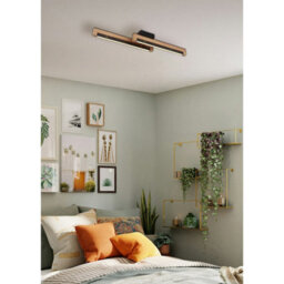 Luminosa Lighting Luminosa Starla Integrated Led Semi Flush Ceiling Light Matt Black 2X Led 3000K - thumbnail 4