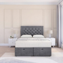 "Sloomy Montana Armour Coniston 4Ft6 Ottoman Bed End Opening With Sprung Memory Mattress & 26"" Headboard-Double" - thumbnail 2