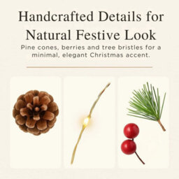 Marco Paul 7Ft Pre-Lit Berry & Acorn Garland - thumbnail 4