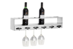 Orsina Elegant 6 Bottle Silver Finish Wine Rack, Space Saving Wine Bottle Rack For Cupboard, Stylish Wine Rack - thumbnail 2