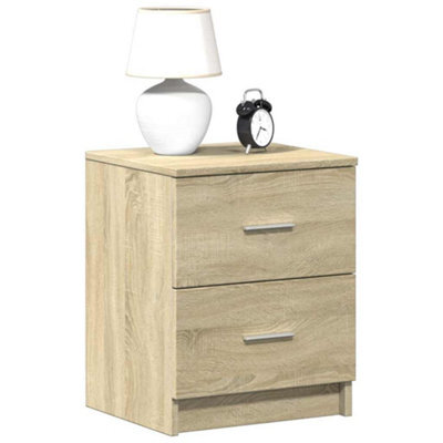 Walplus Bedside Cabinets 2 Pcs With 2 Drawers Sonoma Oak 40X36X50 Cm - image 1