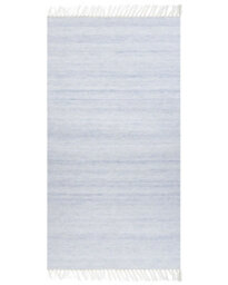 Beliani Recycled Pet Rug Light Blue 80 X 150 Cm Indoor-Outdoor Flat-Woven With Fringe - thumbnail 1