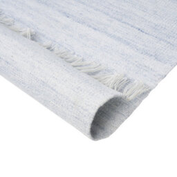 Beliani Recycled Pet Rug Light Blue 80 X 150 Cm Indoor-Outdoor Flat-Woven With Fringe - thumbnail 5