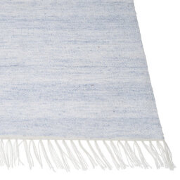 Beliani Recycled Pet Rug Light Blue 80 X 150 Cm Indoor-Outdoor Flat-Woven With Fringe - thumbnail 6