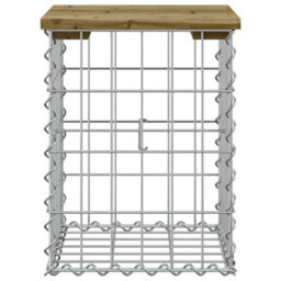 Berkfield Rustic Garden Bench Gabion Design 33X31X42 Cm Impregnated Wood Pine - thumbnail 3