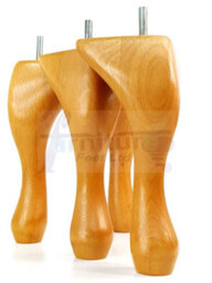L&F Queen Anne Wooden Legs 150mm High Set Of 4 Oak Replacement Furniture Feet Chairs Sofas Footstools M10 (10mm) - thumbnail 4