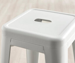 Furniturebox Set Of 2 Colton 'tolix' Style White Metal Bar Stools - thumbnail 5