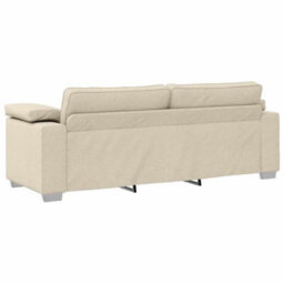 Vidaxl Sofa With Cushion With Pillow Beige 219 X 77 X 82 Cm Linen - thumbnail 4