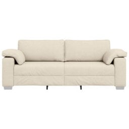 Vidaxl Sofa With Cushion With Pillow Beige 219 X 77 X 82 Cm Linen - thumbnail 5
