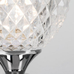Valuelights Modern Silver Chrome And Decorative Glass Bedside Touch Table Lamp - thumbnail 6