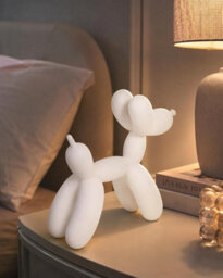 Deenz The Modern Balloon Dog Sculpture Polyresin & Powder For Living Room/bedroom Déco White Animal Ornament Gloss Gift 23X10X22Cm - thumbnail 2