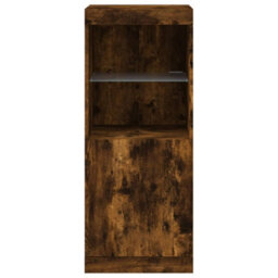 Berkfield Sideboard With Led Lights Smoked Oak 41X37X100 Cm - thumbnail 6