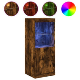 Berkfield Sideboard With Led Lights Smoked Oak 41X37X100 Cm - thumbnail 2