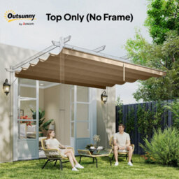 Outsunny 3.5X2.6 M Pergola Cover Replacement For 4X3 M Frame, Tan - thumbnail 7