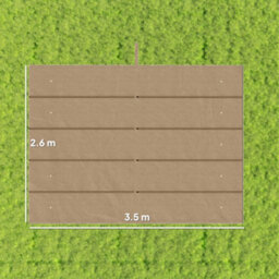 Outsunny 3.5X2.6 M Pergola Cover Replacement For 4X3 M Frame, Tan - thumbnail 3