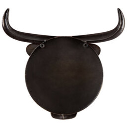 Beliani Wall Decor Bull Erbium Metal 41 Cm Grey - thumbnail 4