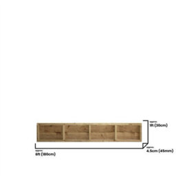 Premier Garden Supplies Premier Lap Wooden Fence Panel 6Ft X 1Ft (4 Pack) Overlapping Waney Larch Pressure Treated Fencing - thumbnail 2