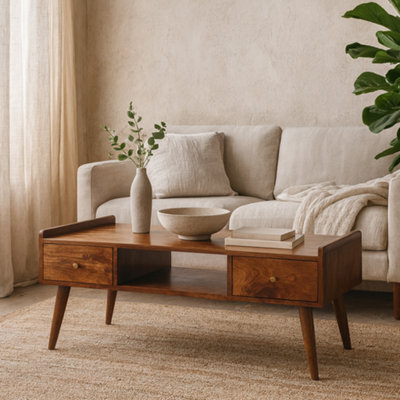 Wyld Haus Volterra Chestnut Elevated Mango Wood Tv Media Unit - image 1