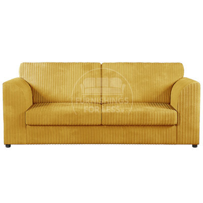 Furnishings For Less UK Luxor Jumbo Cord Fabric 3 Seater Sofa - Fullback Mustard - image 1