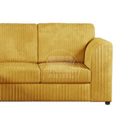Furnishings For Less UK Luxor Jumbo Cord Fabric 3 Seater Sofa - Fullback Mustard - thumbnail 2