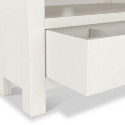 Farro Coconut White  Corner Tv Unit With Washed Oak Top - Fully Assembled By Roseland Furniture - thumbnail 9