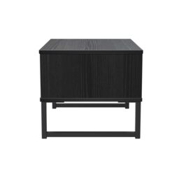 Ancona Matt Black Ash 1 Drawer Non-Extendable Side Table (H)348mm (W)575mm (D)395mm - thumbnail 6