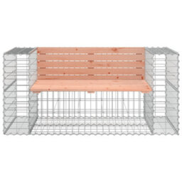 Berkfield Garden Bench Gabion Design 143X71X65.5 Cm Solid Wood Douglas - thumbnail 3