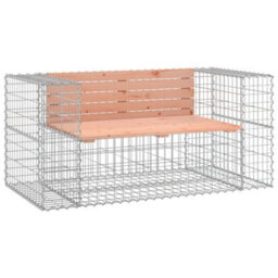Berkfield Garden Bench Gabion Design 143X71X65.5 Cm Solid Wood Douglas - thumbnail 2