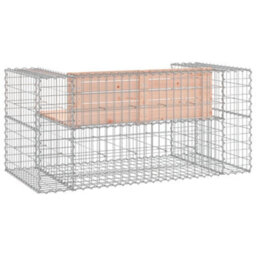 Berkfield Garden Bench Gabion Design 143X71X65.5 Cm Solid Wood Douglas - thumbnail 5