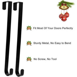 28Cm Floral Wreath Hanger Over The Door Wreath Metal Hook For Front Door 5 Pcs - thumbnail 3