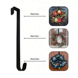 28Cm Floral Wreath Hanger Over The Door Wreath Metal Hook For Front Door 5 Pcs - thumbnail 4