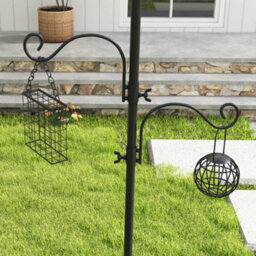 Pawhut Bird Feeding Station Kit Wild Bird Feeder Pole W/ 6 Hooks 4 Prong Bases - thumbnail 8