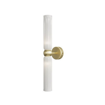 Luminosa Lighting Luminosa Antic Modern Up & Down Wall Lamp Gold 2Xg9 White Shade - image 1
